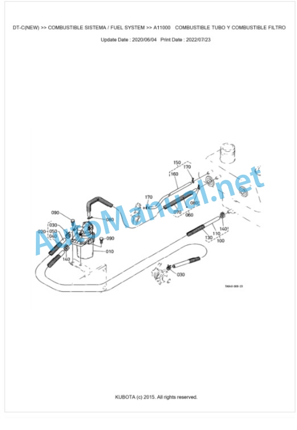 Kubota L3300DT-C Parts Manual PDF BKIDK0093-2