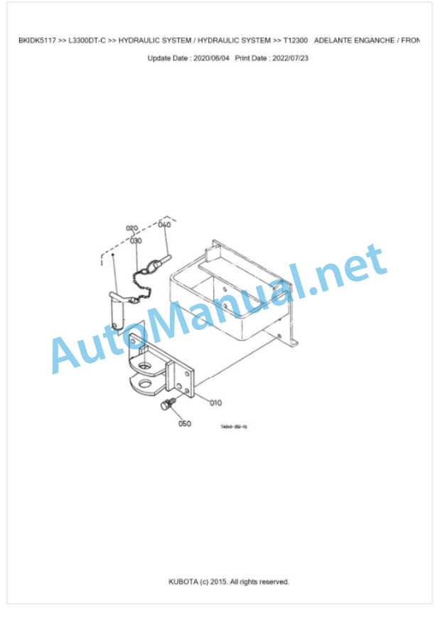 Kubota L3300DT-C Parts Manual PDF BKIDK5117-5