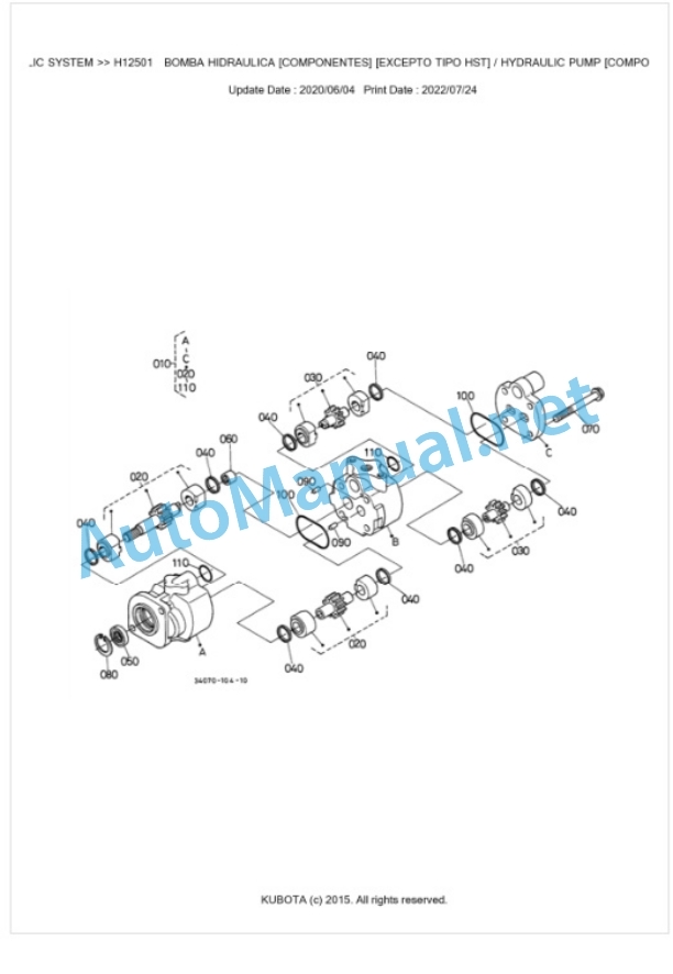 Kubota L3600-C, L4200-C Parts Manual PDF BKIDK0095-4