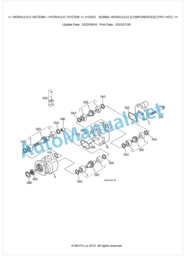 Kubota L3600-C, L4200-C Parts Manual PDF BKIDK0097-4