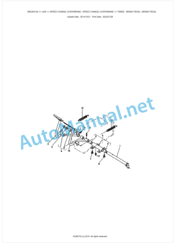 Kubota L405 Parts Manual PDF BKIDK0150-4