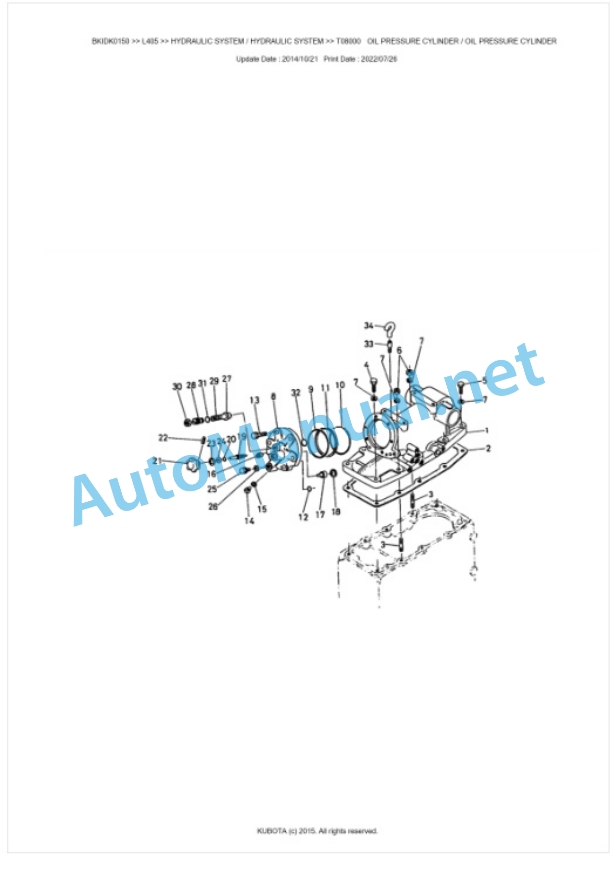 Kubota L405 Parts Manual PDF BKIDK0150-5