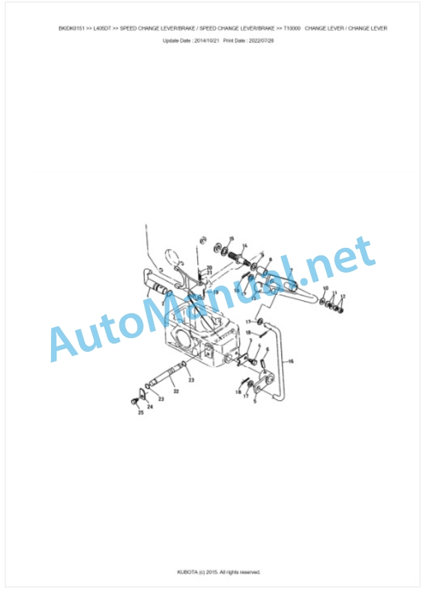 Kubota L405DT Parts Manual PDF BKIDK0151-4