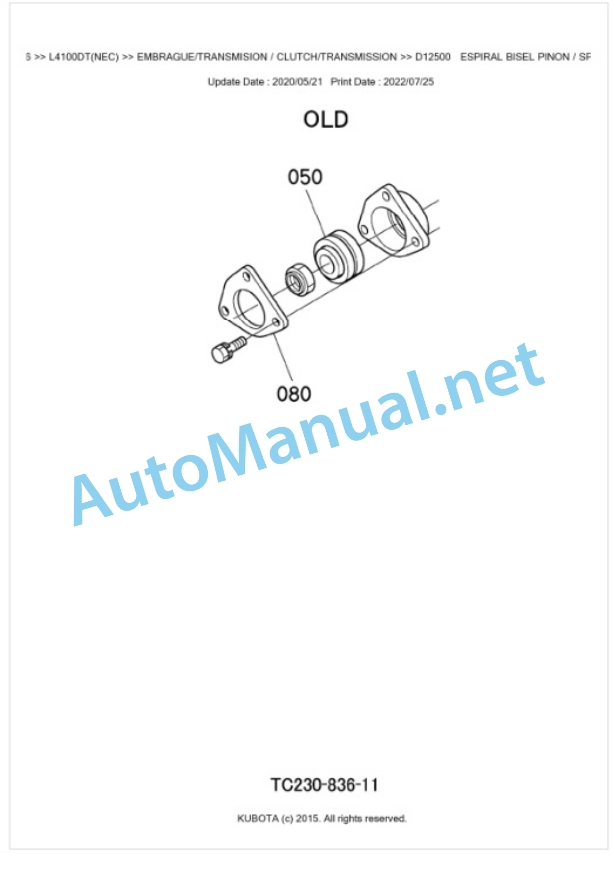 Kubota L4100DT Parts Manual PDF BKIDK0686-3