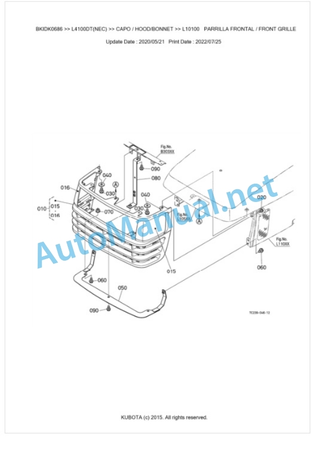 Kubota L4100DT Parts Manual PDF BKIDK0686-5