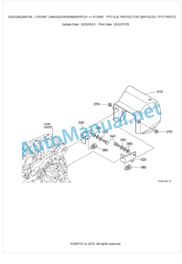 Kubota L4100H Parts Manual PDF BKIDK5013-5