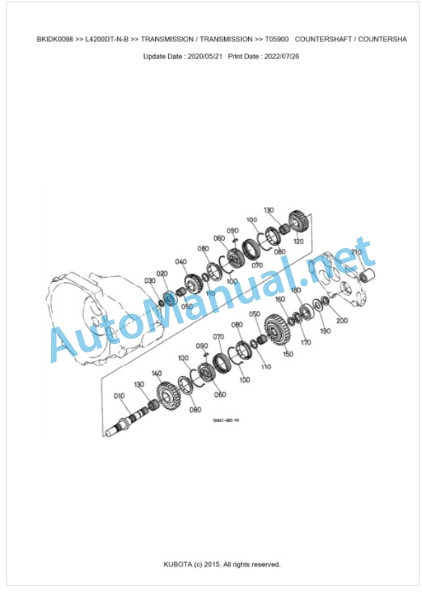 Kubota L4200DT-N-B Parts Manual PDF BKIDK0098-3