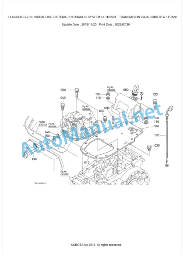 Kubota L4240DT-C-2, L5040DT-C-2, L5040GST-C-2 Parts Manual PDF BKIDK5120-4