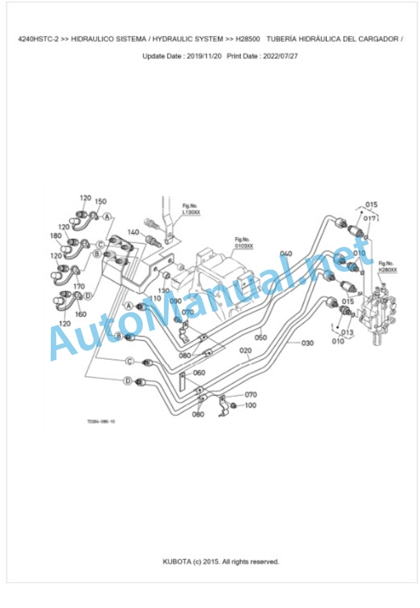 Kubota L4240HSTC-2, L5240HSTC-2, L5740HSTC-2 Parts Manual PDF BKIDK5123-4