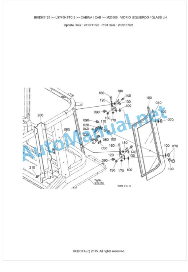 Kubota L4240HSTC-2, L5240HSTC-2, L5740HSTC-2 Parts Manual PDF BKIDK5125-5