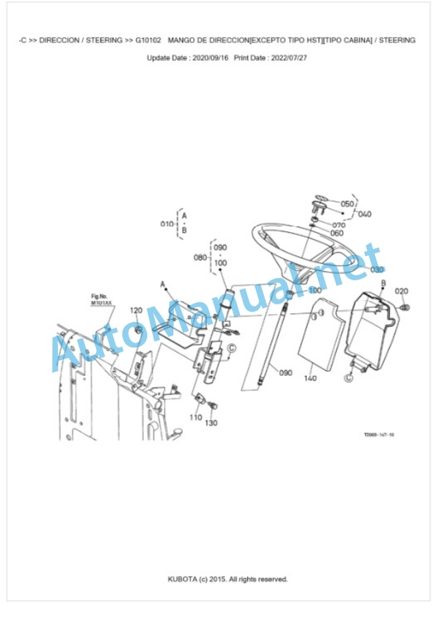 Kubota L4630DT-C, L4630GST-C Parts Manual PDF BKIDK0580-4