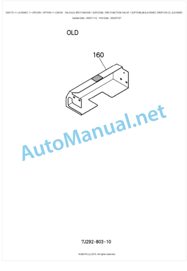 Kubota LA1054EC Parts Manual PDF BKIDA5170-5