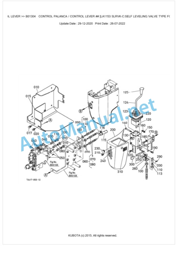 Kubota LA1153EC Parts Manual PDF BKIDA0415-3