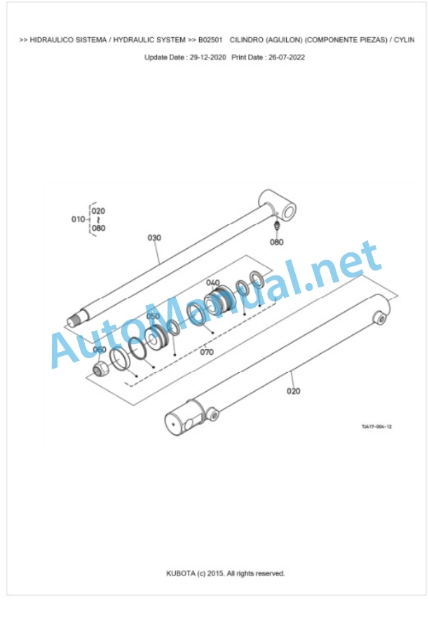 Kubota LA1153EC Parts Manual PDF BKIDA0415-4