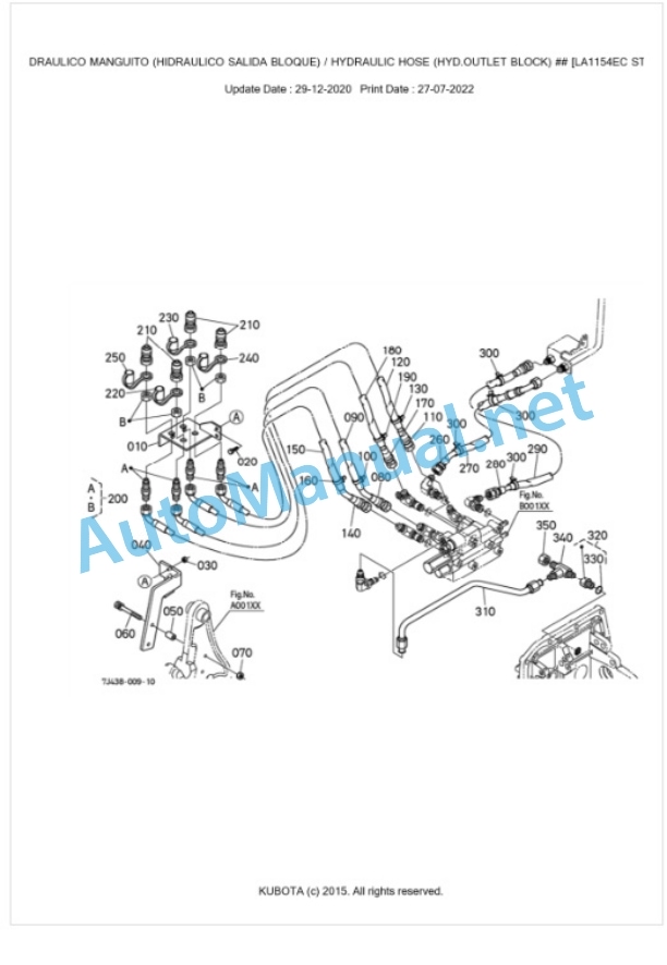 Kubota LA1154EC Parts Manual PDF BKIDA5060-3