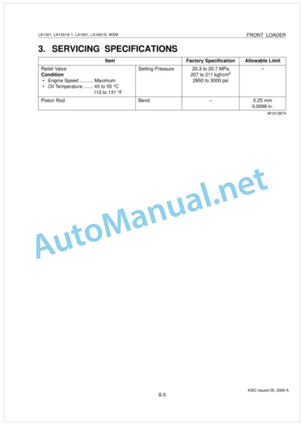 Kubota LA1301, LA1301S-1, LA1601, LA1601S Front Loader Workshop Manual PDF-4