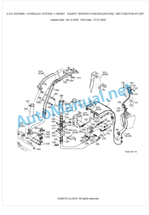 Kubota LA1354EC Parts Manual PDF BKIDA5056-5