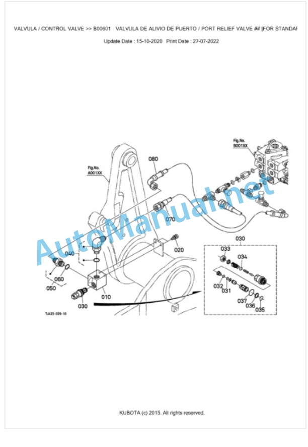 Kubota LA2253EC Parts Manual PDF BKIDA5021-3