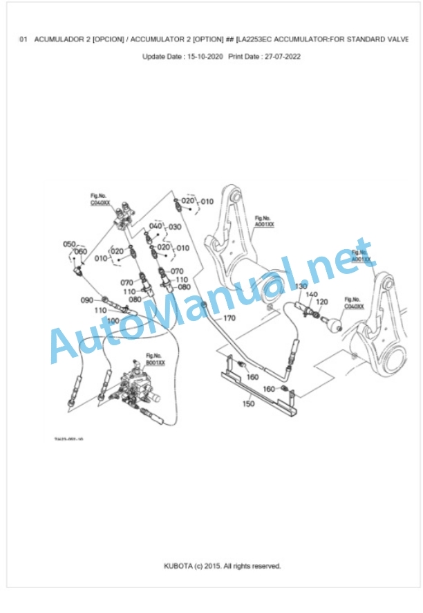 Kubota LA2253EC Parts Manual PDF BKIDA5021-5