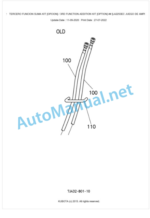 Kubota LA2255EC Parts Manual PDF BKIDA5124-4