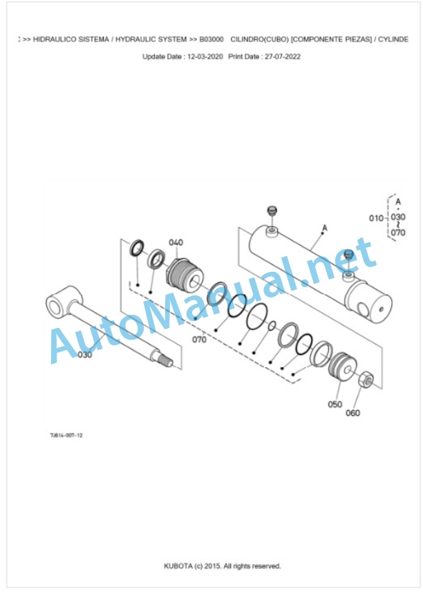 Kubota LA243EC Parts Manual PDF BKIDA0349-5