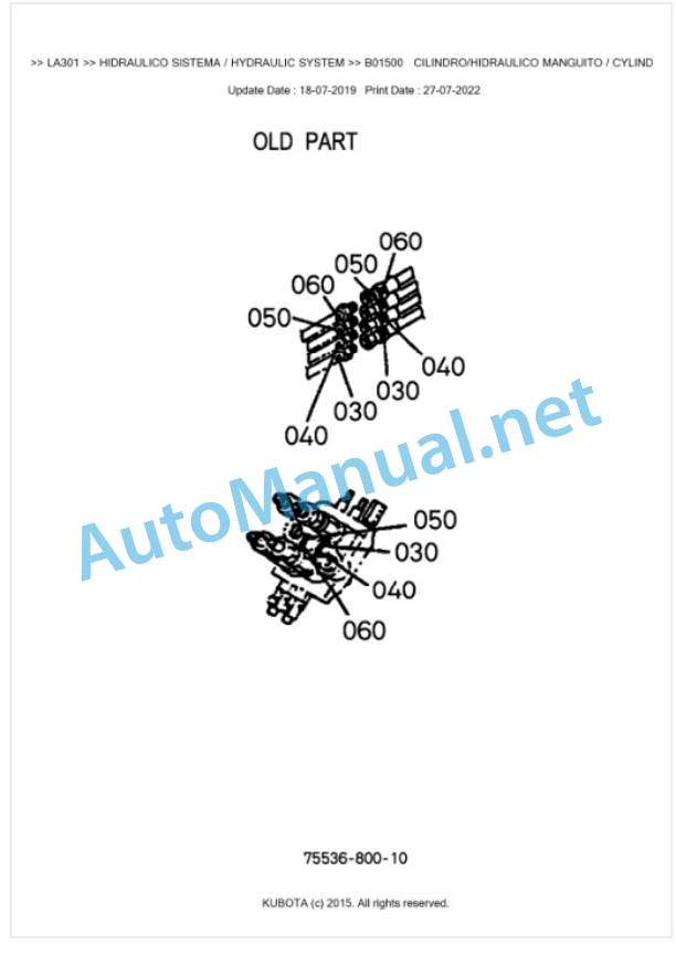 Kubota LA301 Parts Manual PDF BKIDA0352-4