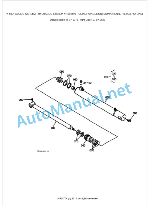 Kubota LA301 Parts Manual PDF BKIDA0352-5