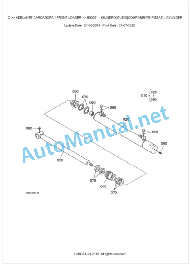 Kubota LA302-C Parts Manual PDF BKIDA0195-5