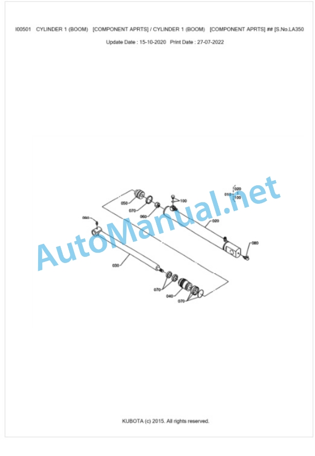 Kubota LA350ST Parts Manual PDF BKIDK0498-4