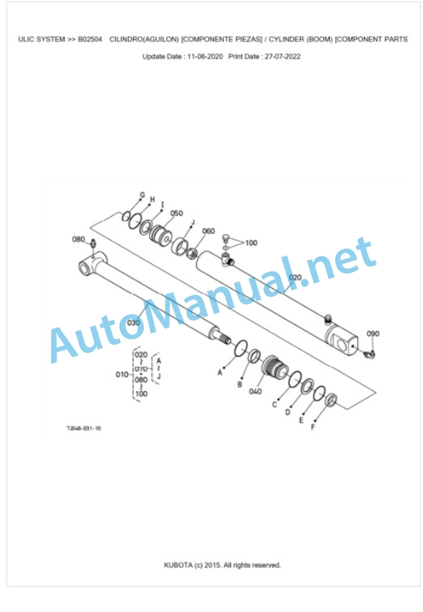 Kubota LA402-1-CFL Parts Manual PDF BKIDA5023-5