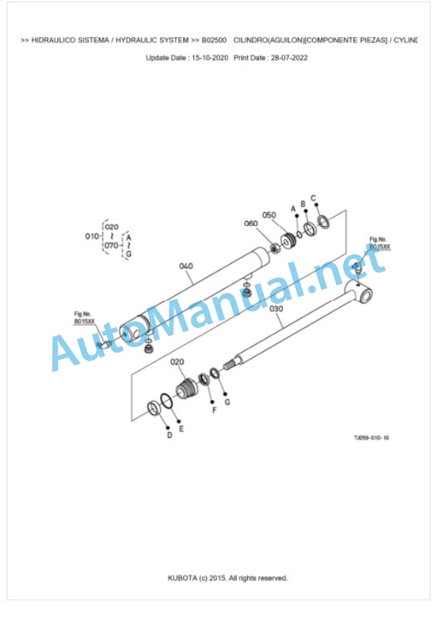 Kubota LA424EC Parts Manual PDF BKIDA5072-5