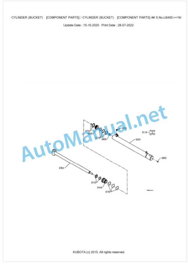 Kubota LA450A Parts Manual PDF BKIDK0084-5