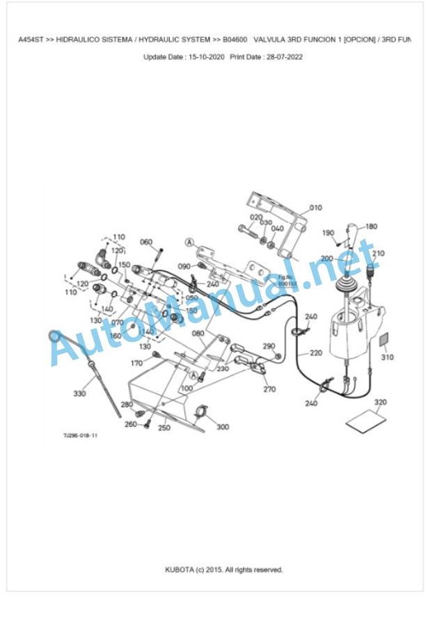 Kubota LA454ST Parts Manual PDF BKIDA5096-5