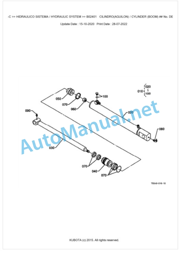 Kubota LA480-C Parts Manual PDF BKIDA0360-5