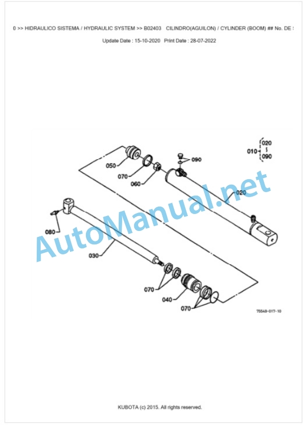 Kubota LA680 Parts Manual PDF BKIDA0361-5