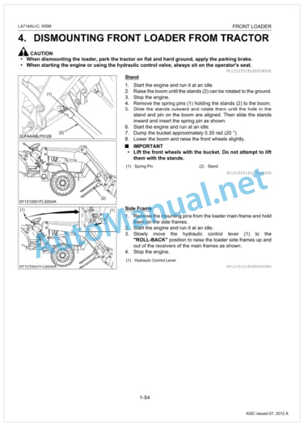 Kubota LA714AU-C Front Loader Workshop Manual PDF-5