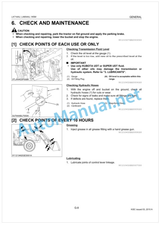 Kubota LA714AU, LA854AU Front Loader Workshop Manual PDF-3