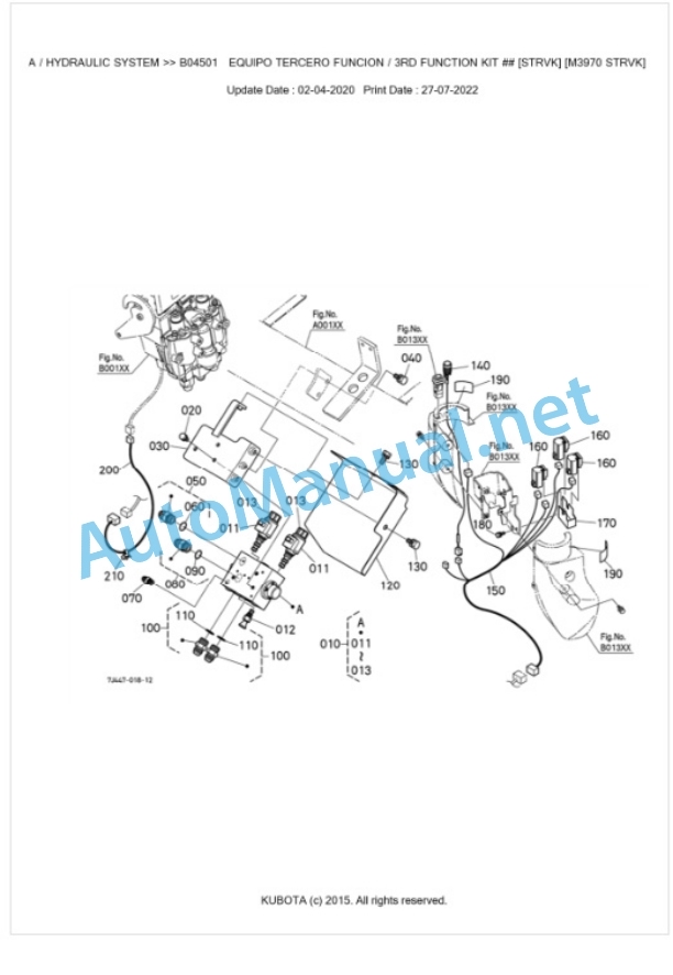 Kubota LM2605EC Parts Manual PDF BKIDA5100-5