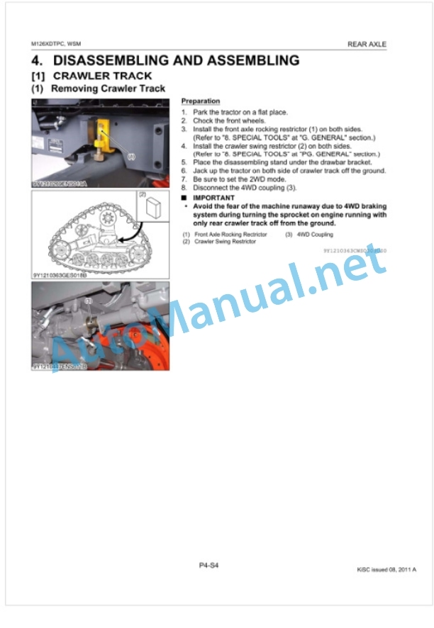 Kubota M126XDTPC Supplement Tractor Workshop Manual PDF-4