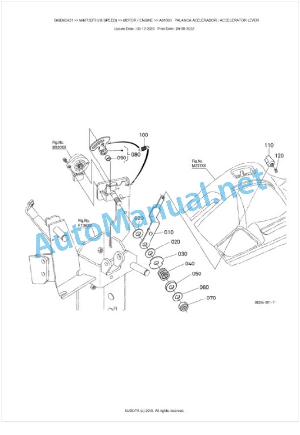 Kubota M4063, M4073 Parts Manual PDF BKIDK5431-2