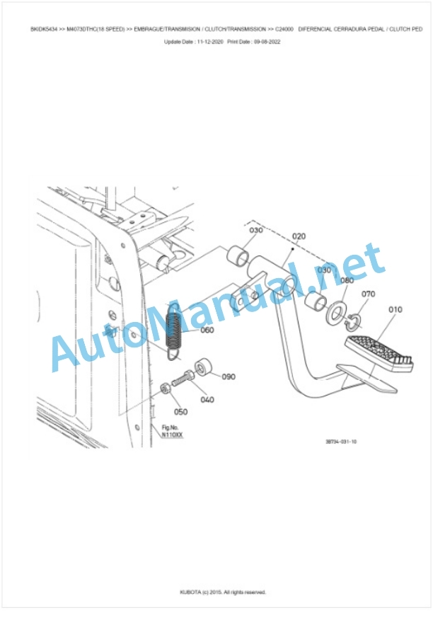 Kubota M4073 Parts Manual PDF BKIDK5434-3