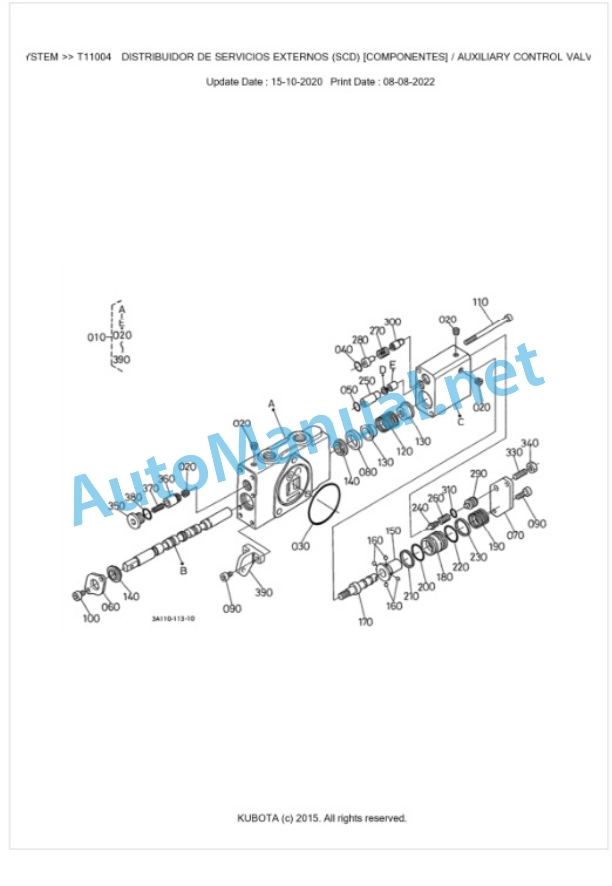 Kubota M4700DT, M5400DT Parts Manual PDF BKIDK0108-5