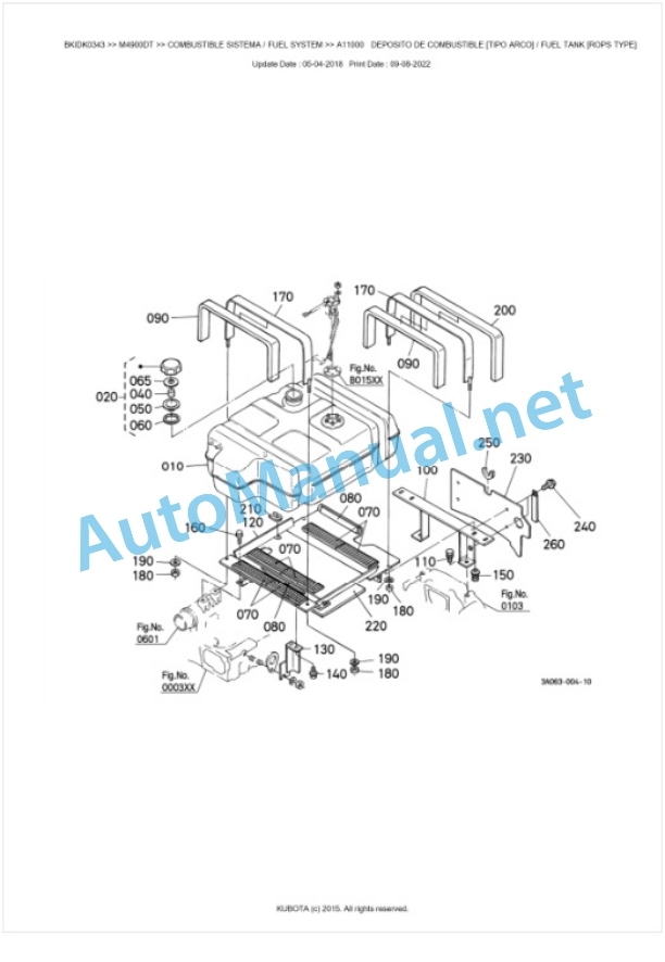 Kubota M4900DT, M5700DT Parts Manual PDF BKIDK0343-2