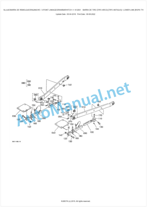 Kubota M4900DT, M5700DT Parts Manual PDF BKIDK0343-5