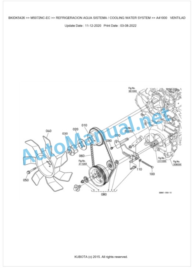 Kubota M5072NC Parts Manual PDF BKIDK5426-2