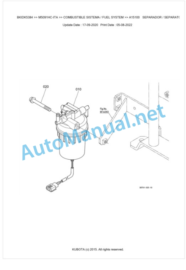 Kubota M5091HC Parts Manual PDF BKIDK5384-2