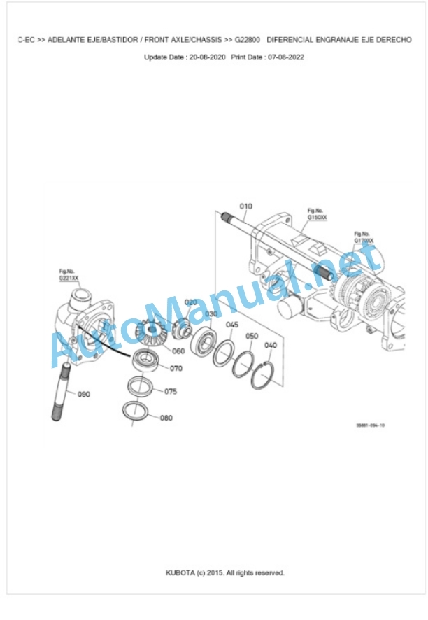 Kubota M5091NC, M5101NC Parts Manual PDF BKIDK5187-4