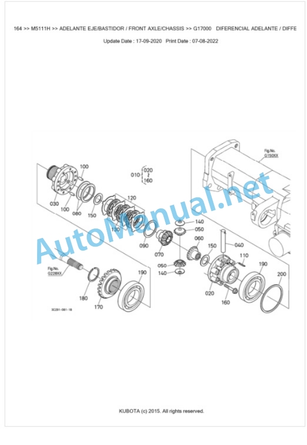 Kubota M5111H Parts Manual PDF BKIDK5164-4