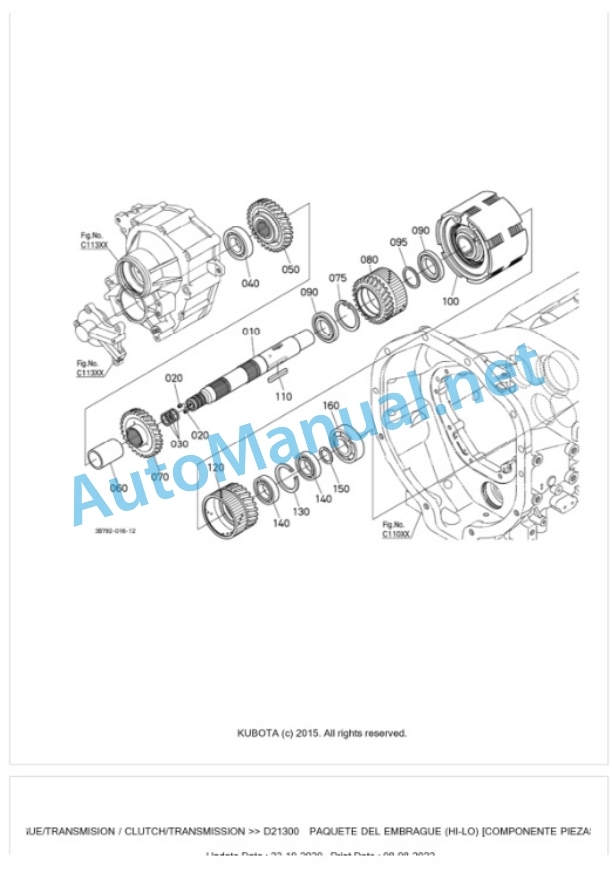 Kubota M5111UNC Parts Manual PDF BKIDK5240-3