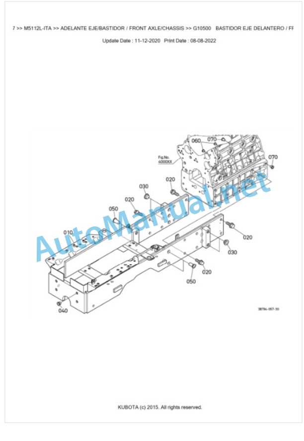 Kubota M5112L Parts Manual PDF BKIDK5437-4